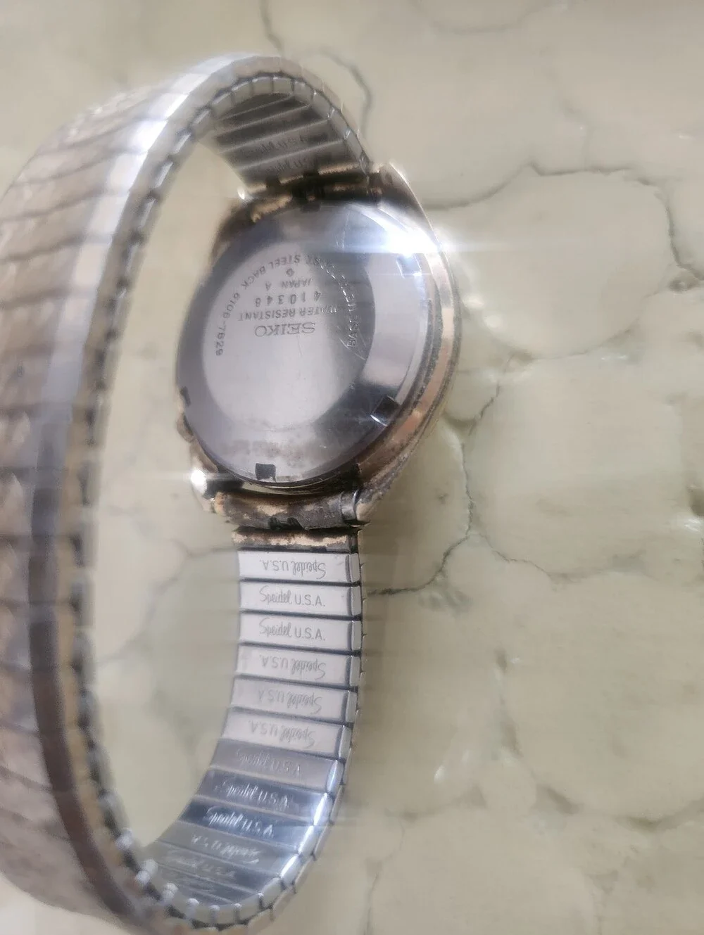 Seiko Green Dial Gold Accent Day-Date Wristwatch